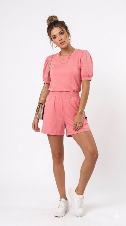 Conjunto Short e Blusa Primavera Verão