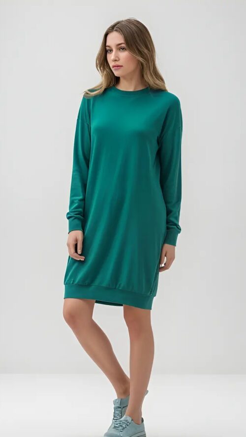 Vestido Moletinho Manga Longa