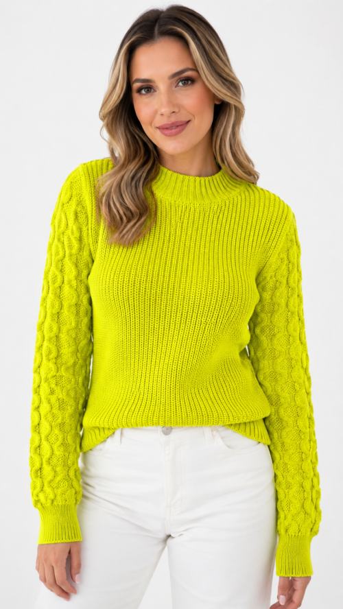 Blusa Tricô Manga Abacaxi - Donna Liss