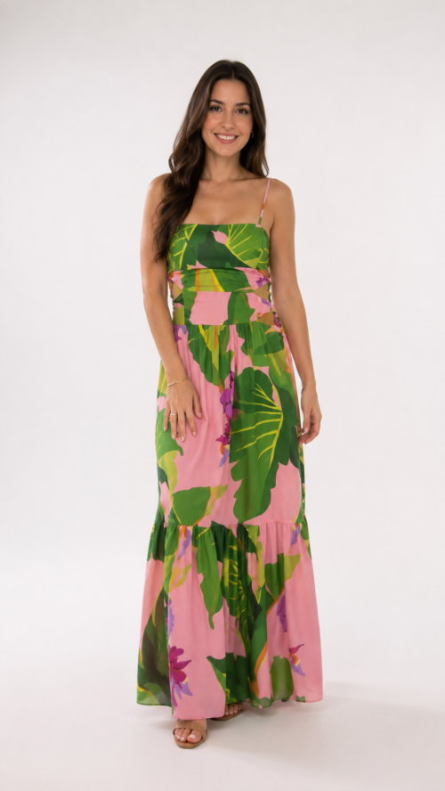 Vestido Cropped Recortes Tropicalist Farm