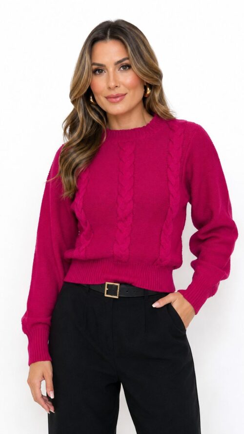 Blusa Tricot Fang Tranças - Donna Liss