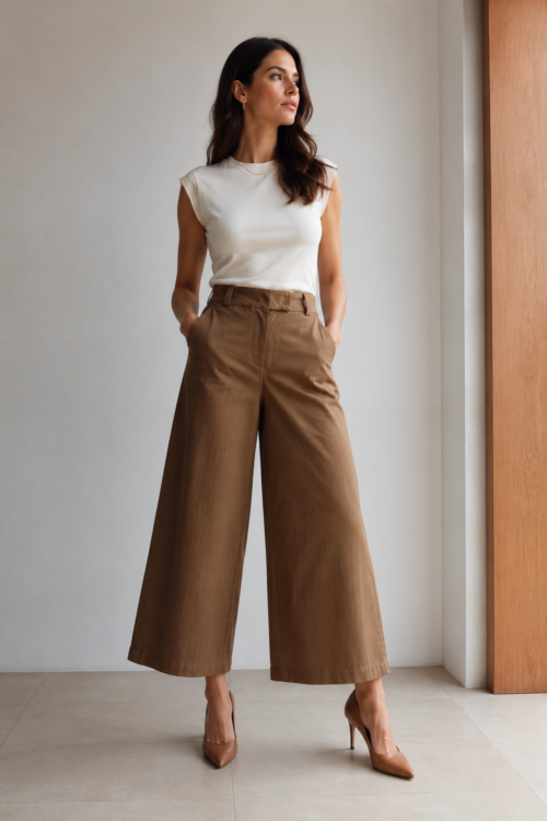 Calça Pantalona Cós Transpassado Cacay R:102732