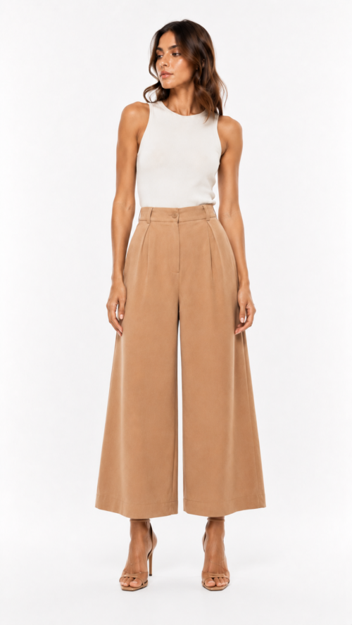 Calça Pantalona Cós Transpassado Cacay R:102732