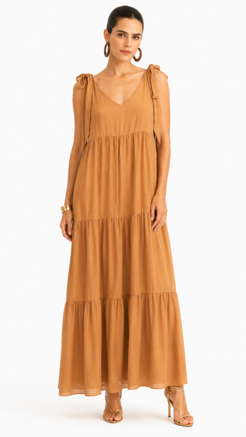 Vestido Longo Laço Marias Cacay R:102907