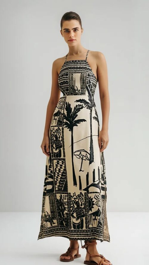 Vestido Midi Recorte Busto Cacay R:103053