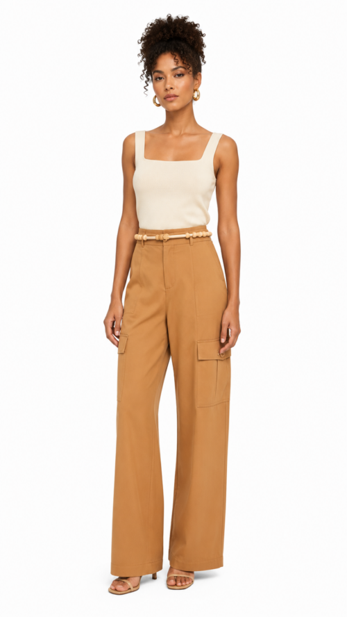 Calça Cargo Lisa Cacay R:103085
