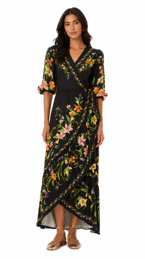 Vestido Longo Vestida De Flor Farm R:339734