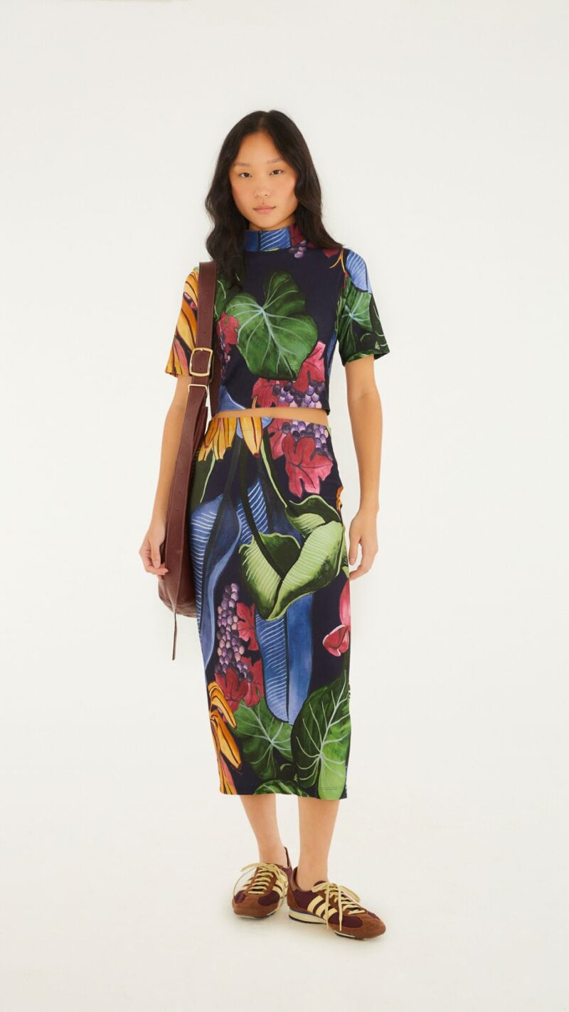 Saia Midi Banana Uva Farm R:344196
