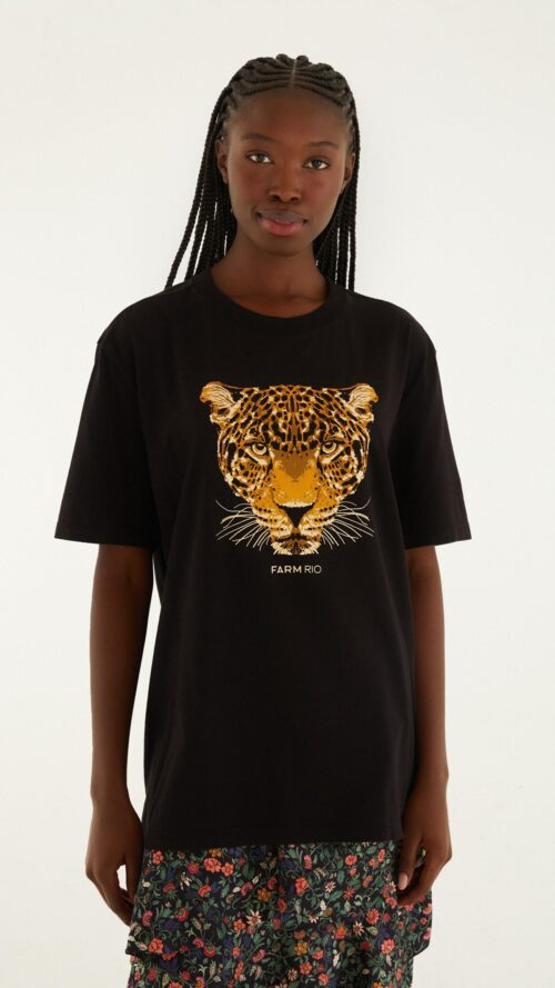 T-shirt Media Onça Esmeralda Farm R:344256