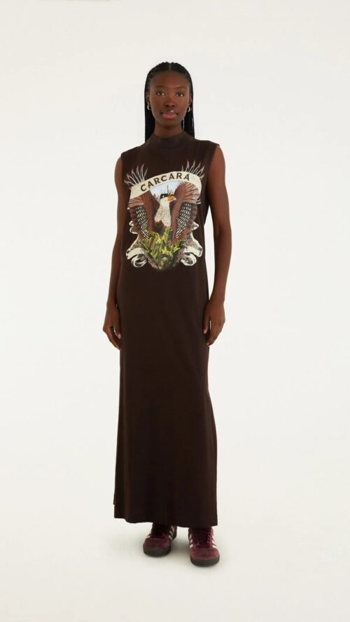 Vestido Gola Carcara Farm R:344246