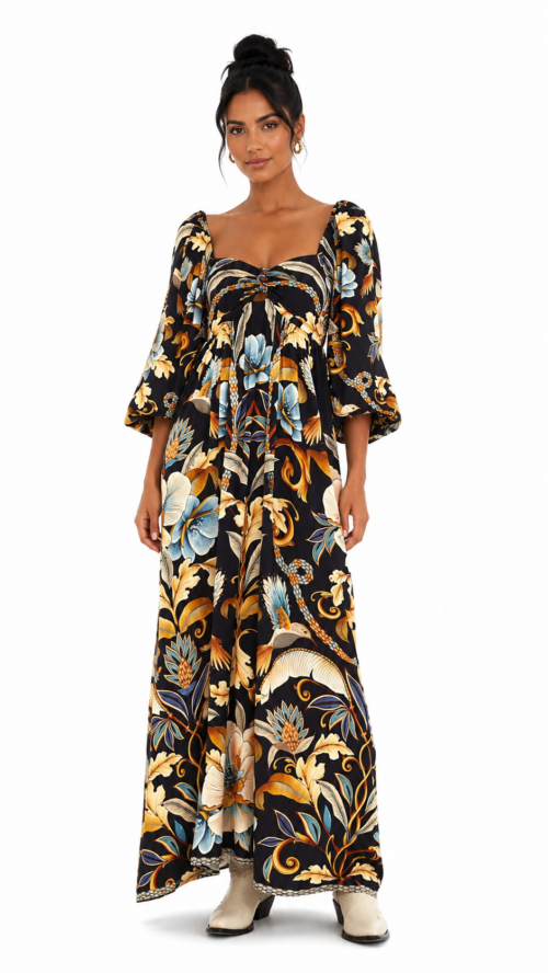 Vestido Longo MG Jardim Real Farm R:342623