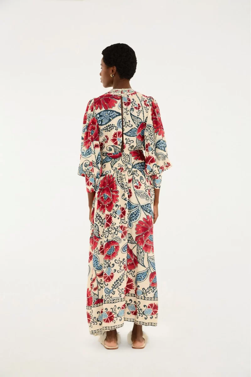 Vestido Longo Manga Francisca Farm R:342038 - Imagem 2