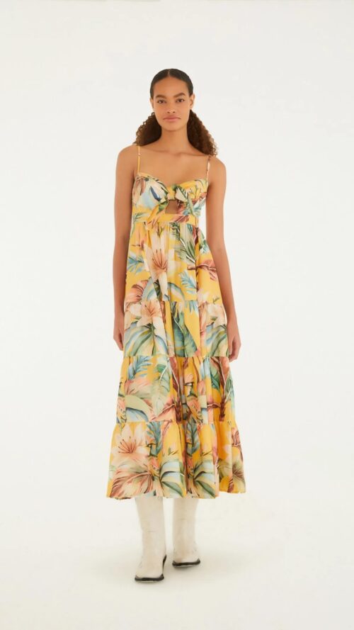 Vestido Marias Estampado Tropicália Farm R:341360