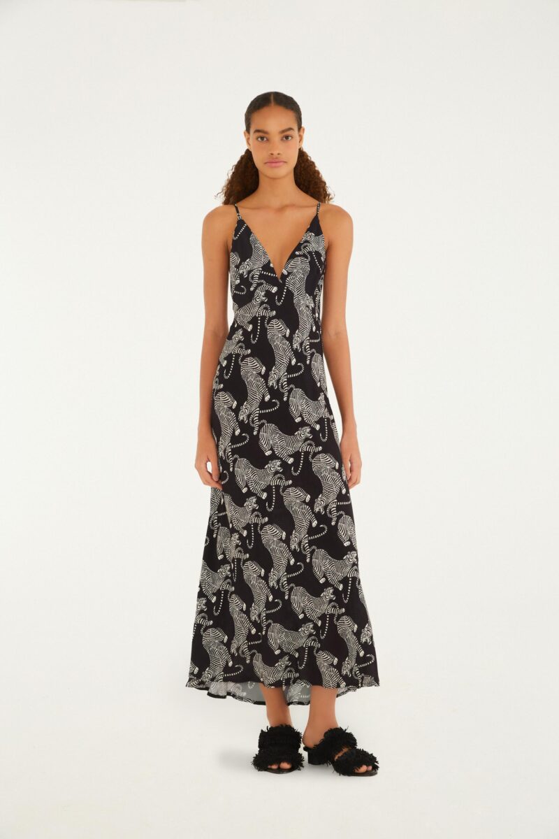 Vestido Alcinhas Estampado Tigres Farm R:341822 - Image 3
