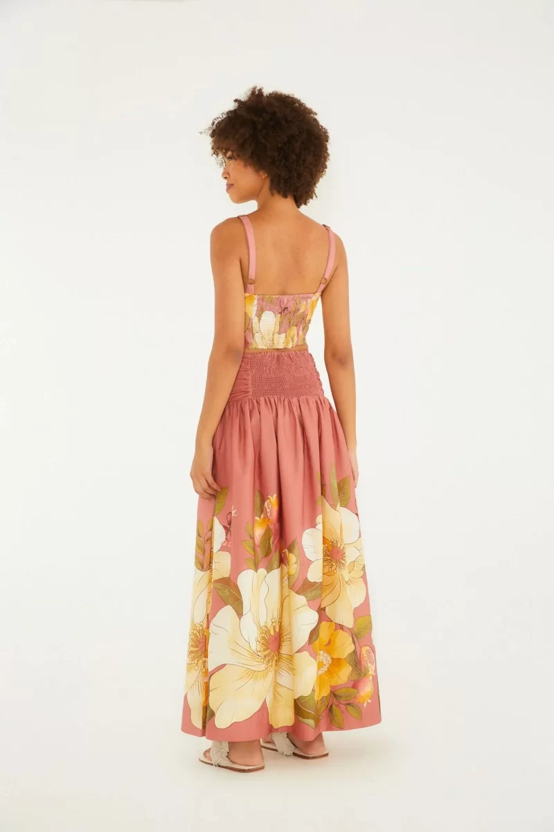 Saia Cropped Estampado Romance Flor Localizado Farm R:342535 - Image 2