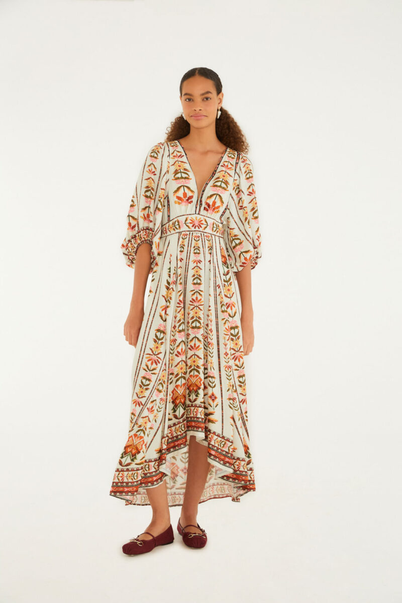 Vestido Longo Estampado Tapete De Cor Farm R: 343936 - Image 4