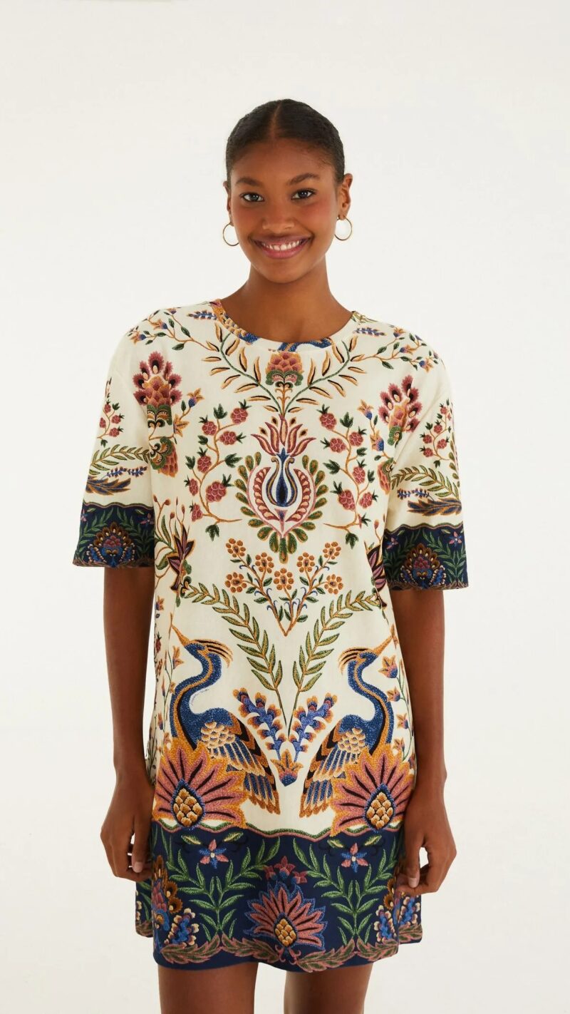 Vestido T-shirt Basico Jardim Maravilhoso Farm R:342160