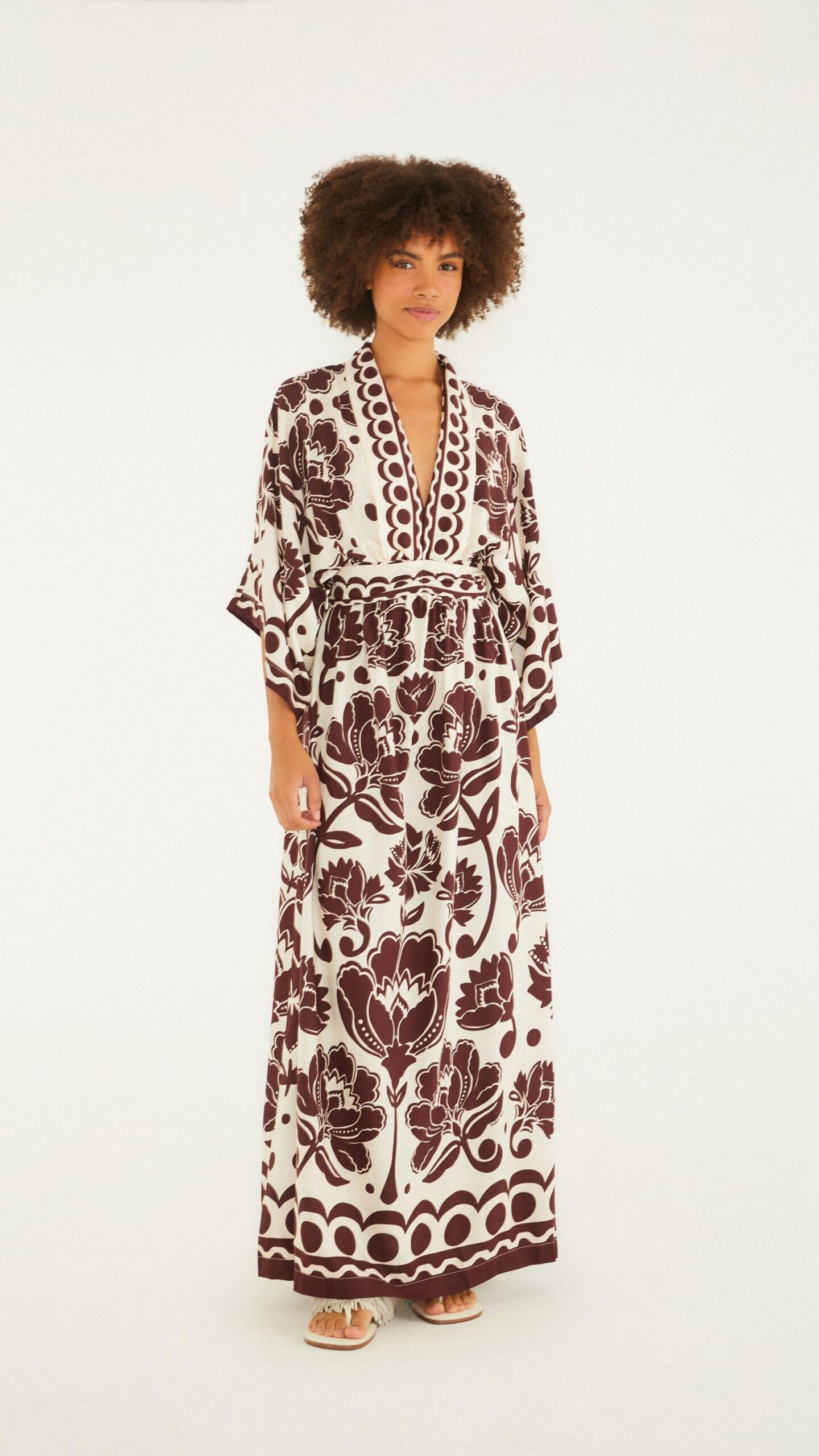 Vestido Longo Floral Arabesque Farm R:342516