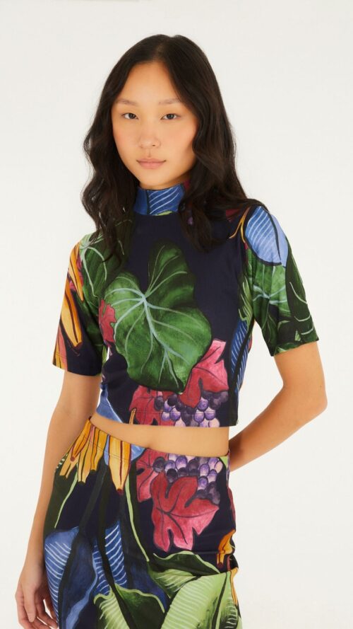Blusa Cropped Banana Uva Farm R:344195