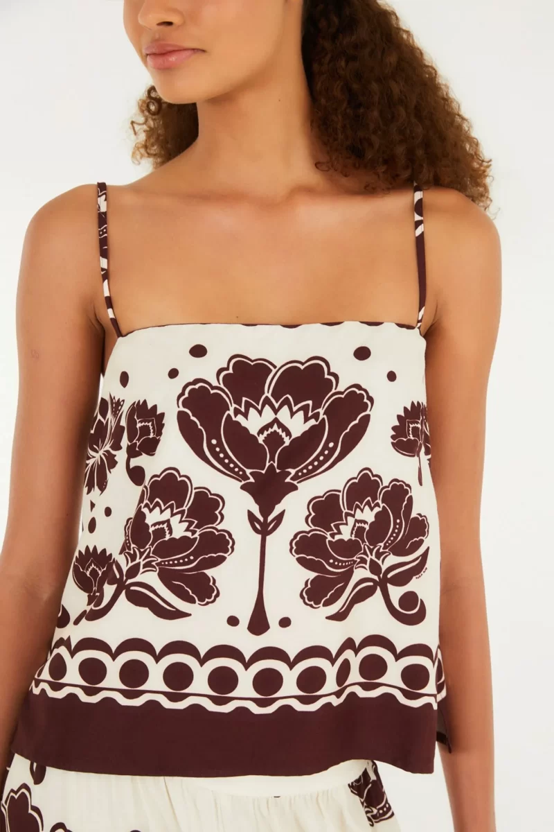 Blusa Alça Floral Arabesque Farm R:342518 - Image 3