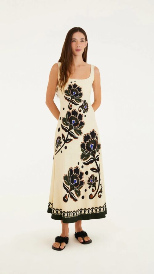 Vestido Languido Floral Arabasque Farm R:343133