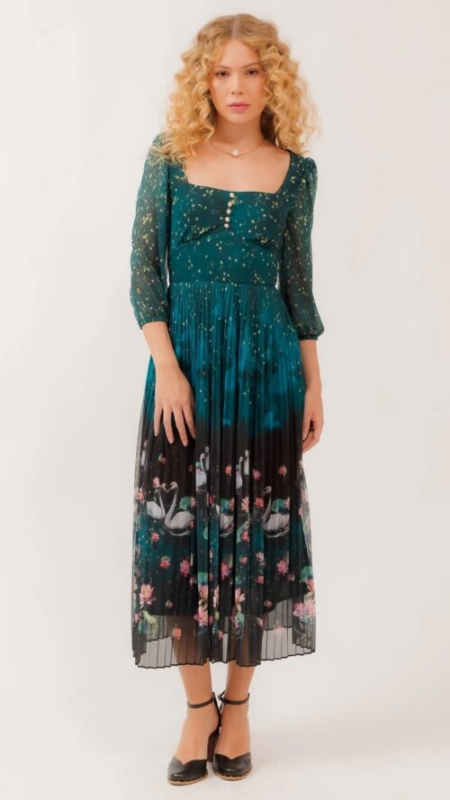 Vestido Midi Dança dos Cisnes Antix R:082905