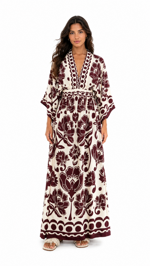 Vestido Longo Floral Arabesque Farm R:342516