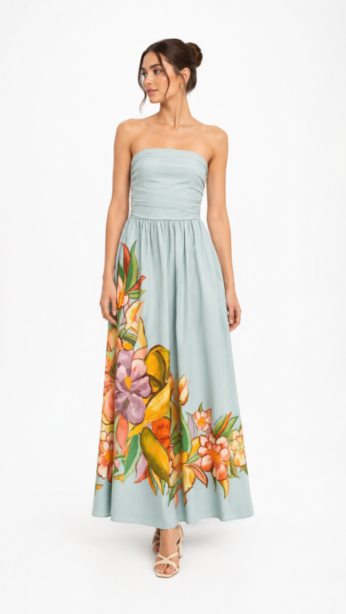Vestido Estampado Folhagem De Inverno Farm R:343939