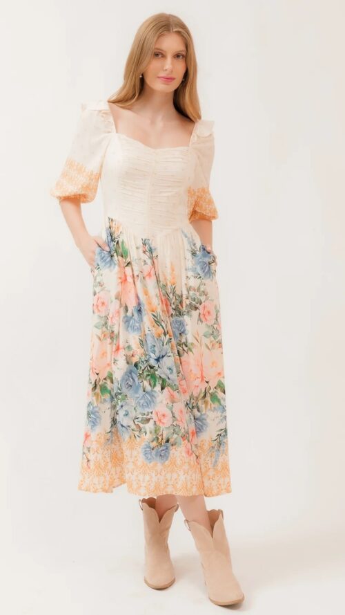 Vestido Midi Entre Bailes e Livros Antix R:082890