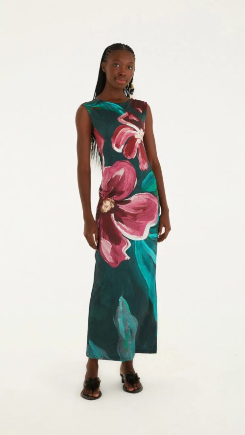 Vestido Midi Lineia Farm R:347605