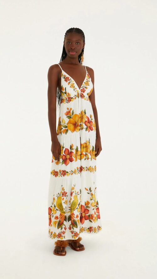 Vestido Longo Bosque Chique Farm R: 345576