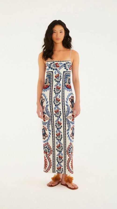 Vestido Midi Lenço Nautico Farm R:347603