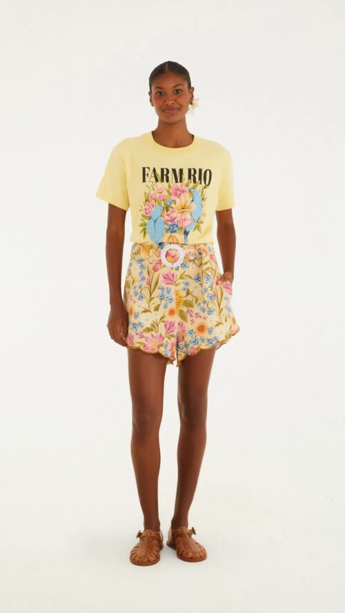 Short Sarja Floral Mari Farm R:347102