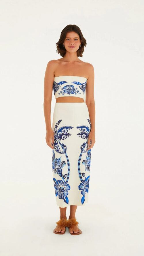 Saia Midi Reta Coqueiro Tropical Farm R:347111