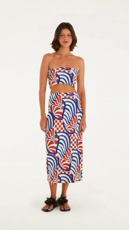 Saia Midi Concha Grafica Farm R:347669