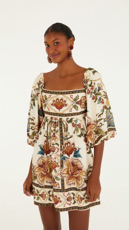 Vestido Curto Jardim Majestoso Farm R:346733