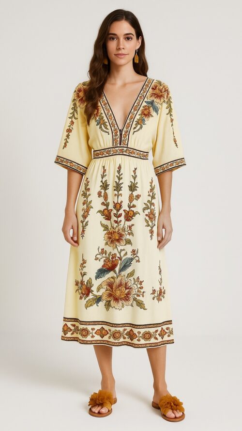 Vestido Cropped Jardim Majestoso Farm R:347010