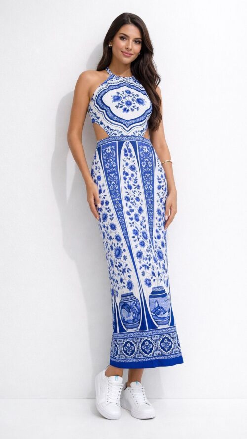 Vestido Midi Porcelana Farm R:357977