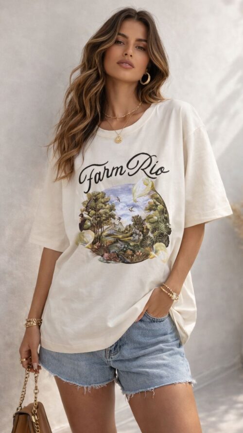 Tshirt Ampla Portal Paisagem Do Campo Farm R:358761