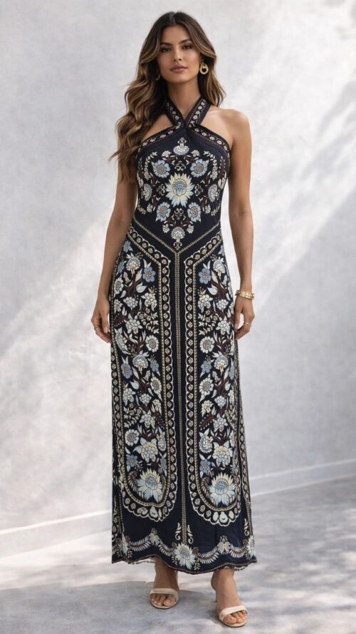 Vestido Midi Estampado Daniela Farm R:358479