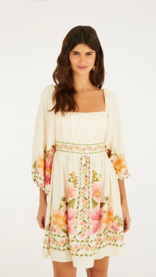 Vestido Curto Carolina Farm R:355028