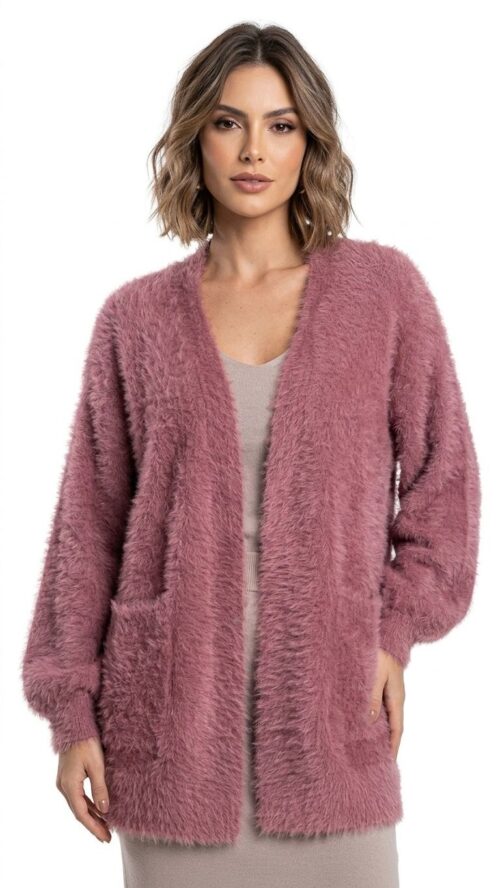 Cardigan Tricot Pelinho Com Bolso Farm R:357275