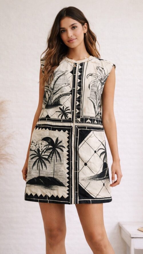 Vestido Curto Ombreira Rio Classico Farm R:356967