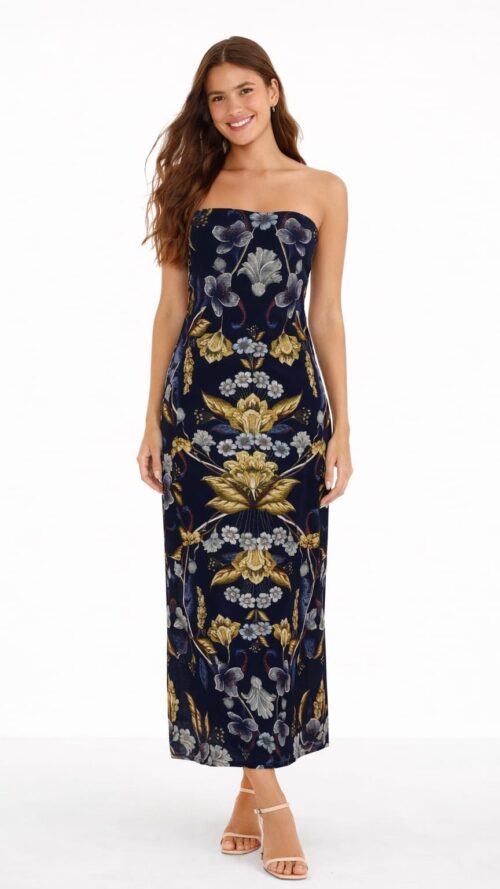 Vestido sem Alça Floral Maye Farm R: 370765