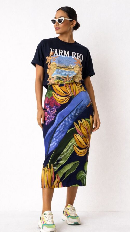 Saia Midi Banana Uva Farm R:344196