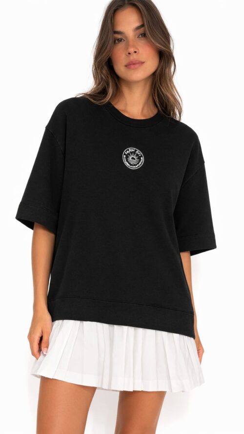 Vestido Curto Moletom Bordado R:358898