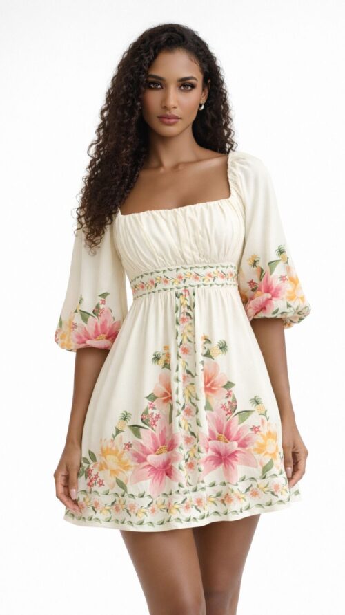 Vestido Curto Carolina Farm R:355028