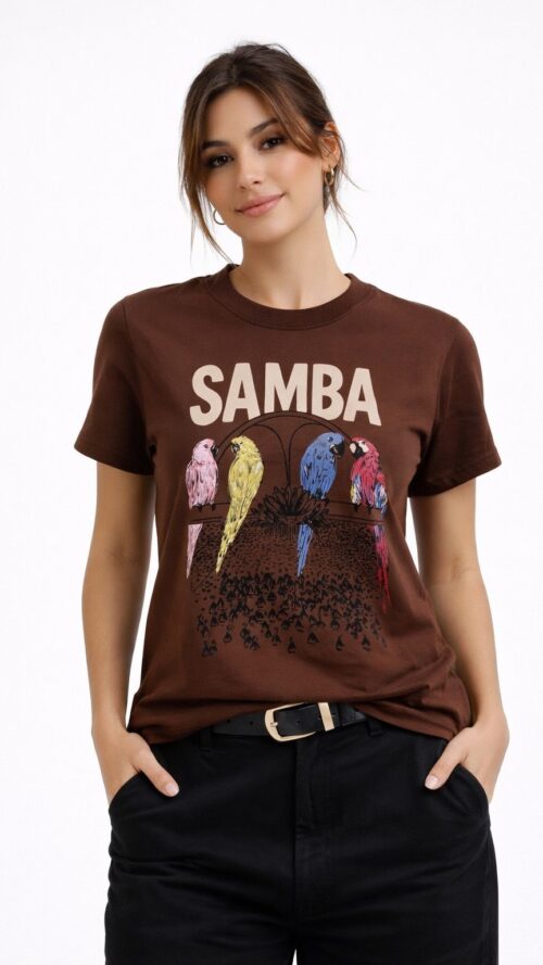 Tshirt Media Na Avenida Marrom Farm R:362971