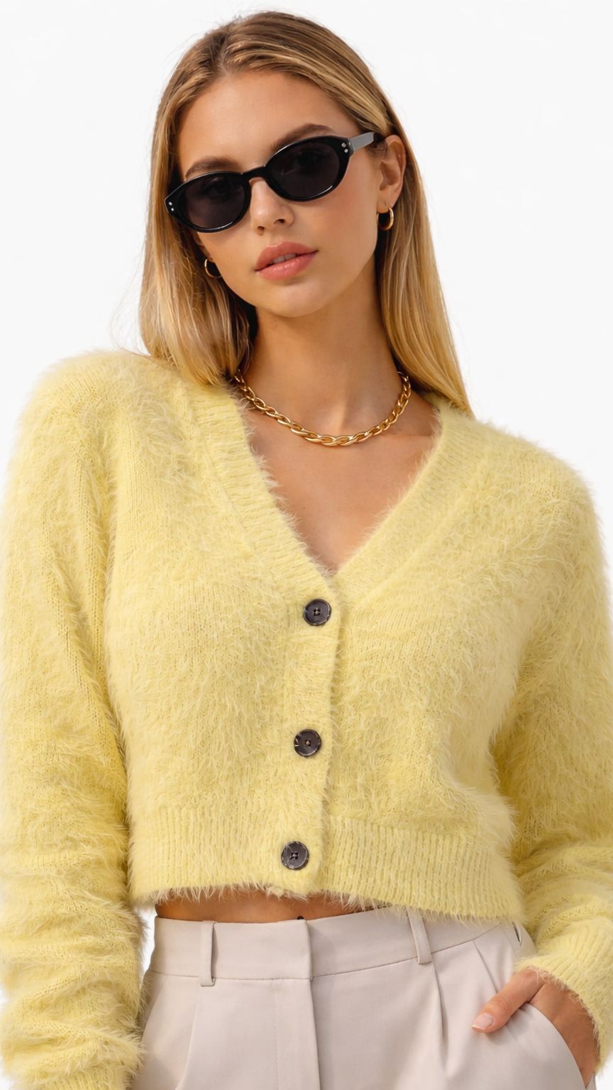 Cardigan Curto Pelinho Farm R:357276