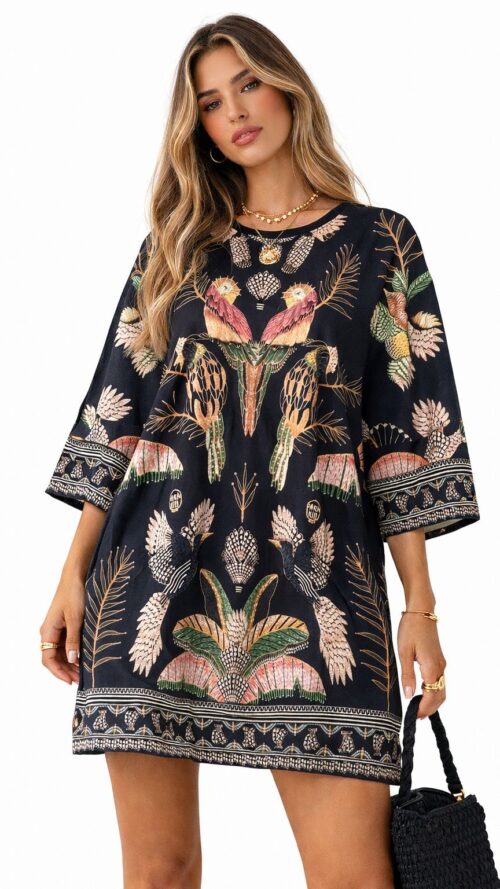 Vestido Tshirt Big Recanto Dos Passaros Farm R:356959